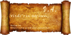Vitáris Adrienn névjegykártya